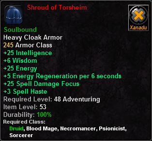 In-game tooltip for Shroud of Torsheim