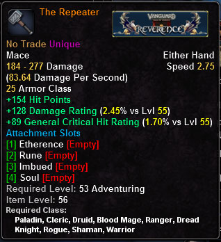 In-game tooltip for The Repeater