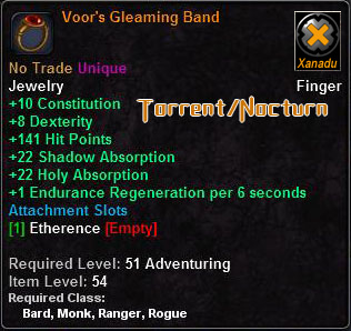 In-game tooltip for Voor's Gleaming Band