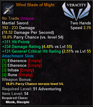 In-game tooltip for Wind Blade of Might
