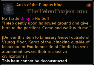 In-game tooltip for Ankh of the Fungus King