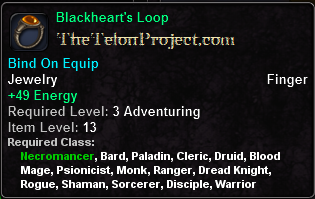 In-game tooltip for Blackheart's Loop