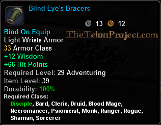 In-game tooltip for Blind Eye's Bracers