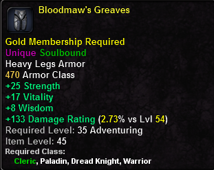 In-game tooltip for Bloodmaw's Greaves