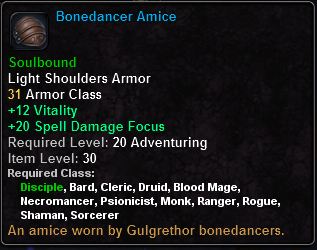 In-game tooltip for Bonedancer Amice