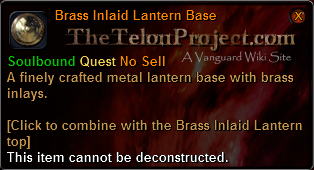 In-game tooltip for Brass Inlaid Lantern Base