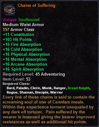In-game tooltip for Chains of Suffering