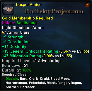 In-game tooltip for Despot Amice