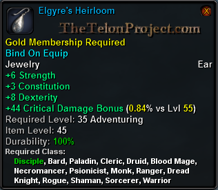 In-game tooltip for Elgyre's Heirloom