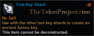 In-game tooltip for First Key Shard