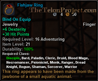 In-game tooltip for Fishjaw Ring