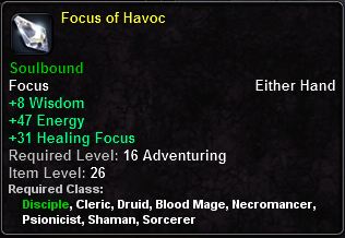 In-game tooltip for Focus Of Havoc