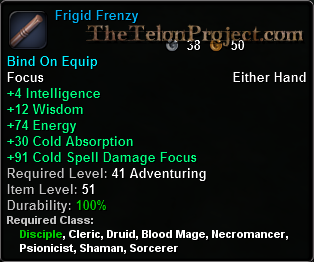 In-game tooltip for Frigid Frenzy