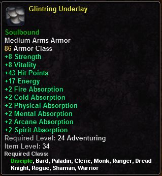 In-game tooltip for Glintring Underlay