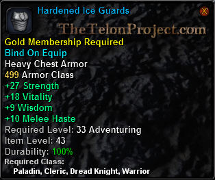 In-game tooltip for Hardened Ice Guards