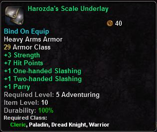 In-game tooltip for Harozda's Scale Underlay