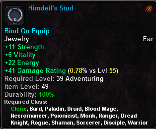 In-game tooltip for Himdeil's Stud