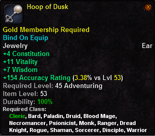 In-game tooltip for Hoop of Dusk