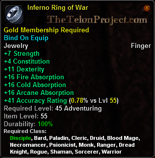 In-game tooltip for Inferno Ring of War