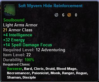 In-game tooltip for Item Soft Wyvern Hide Reinforcement