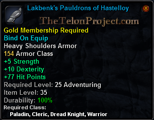In-game tooltip for Lakbenk s Pauldrons of Hastelloy