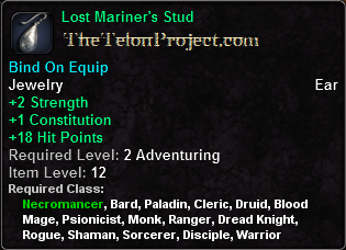 In-game tooltip for Lost Mariner's Stud