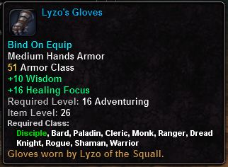 In-game tooltip for Lyzo's Gloves
