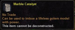 In-game tooltip for Marble Catalyst