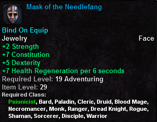 In-game tooltip for Mask of the Needlefang