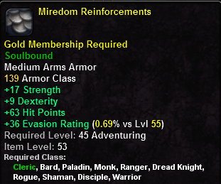 In-game tooltip for Miredom Reinforcements