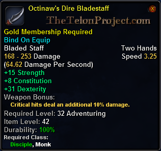 In-game tooltip for Octinaw s Dire Bladestaff