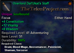 In-game tooltip for Overlord Dal'Ukat's Staff