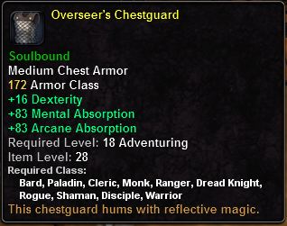 In-game tooltip for Overseer's Chestguard