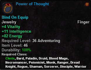 In-game tooltip for Power of Thought