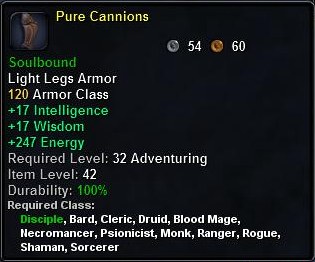 In-game tooltip for Pure Cannions