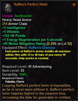 In-game tooltip for Raffen s_Perfect_Helm