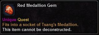 In-game tooltip for Red Medallion Gem