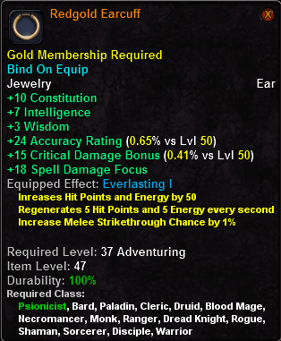 In-game tooltip for Redgold Earcuff