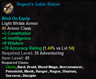 In-game tooltip for Regent s Sable Bracer