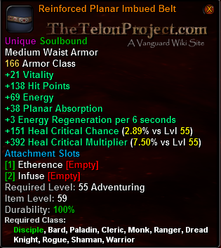 In-game tooltip for Reinforced Planar Imbued Belt