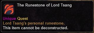 In-game tooltip for Runestone of Lord Tsang