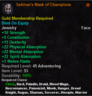 In-game tooltip for Salimar's Mask of Champions