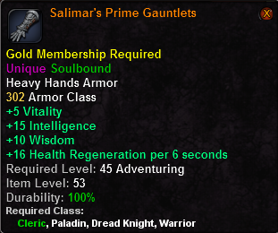 In-game tooltip for Salimar's Prime Gauntlets