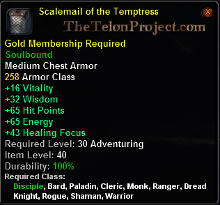 In-game tooltip for Scalemail of the Temptress