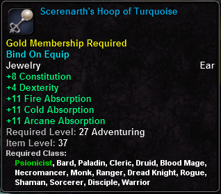 In-game tooltip for Scerenarth's Hoop of Turquoise