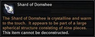 In-game tooltip for Shard Of Domshee