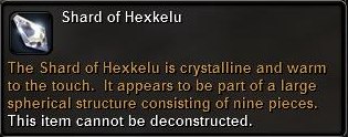 In-game tooltip for Shard Of Hexkelu