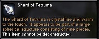 In-game tooltip for Shard of Tetruma