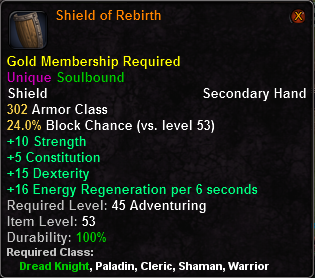 In-game tooltip for Shield of Rebirth