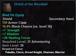 In-game tooltip for Shield of the Bloodtail